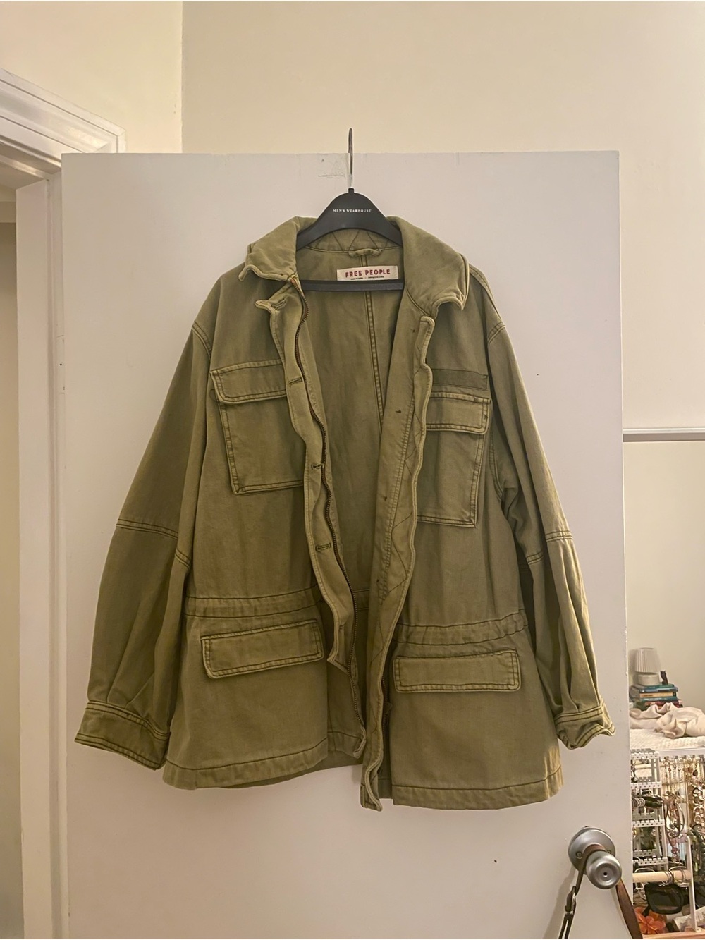 Free People Women’s Olive Utility Jacket